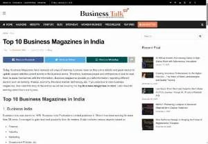 Screenshot of Best Business Magazine in India.
