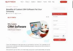 Screenshot of Why Custom CRM Software Development Is the Best Choice?
