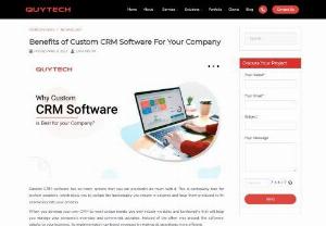 Why Custom CRM Software Development Is Best Choice? - Your business's success depends on the solutions you use in your daily operations. Custom CRM software has its own set of benefits over ready-made one. Developing custom CRM software from the ground up is beneficial.