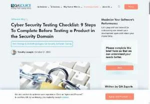 Screenshot of QASource Provides Comprehensive Cyber Security Testing Checklist