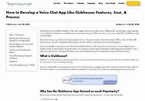 How to Develop a Social Media Voice Chat App Like Clubhouse? - Social media is not only limited to Facebook, Twitter, and Instagram, there is a new player in town. Clubhouse the voice chat app or audio-social app is now available for Android users too. Learn how to develop a voice chat app like clubhouse?