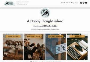 A Happy Thought Indeed - A Happy Thought Indeed creates literary inspired candles, jewelry and accessories. Made in the Midwest, each piece of jewelry is created using discarded books, raw brass, and eco-friendly acetate. Each candle is hand poured soy with a wood wick and a typewriter label.