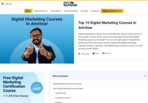 Digital Marketing - Digital Scholar- India's leading Digital Marketing course is a design institute with a strong belief that technology will shape the future. It has a vision to be the leader in the field of Marketing & Communications. It covers all the necessary steps for graduates to find their first job and make a career in Digital Marketing.