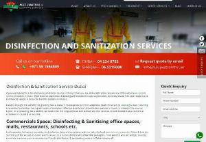 Best Sanitization Services in Dubai - If you are looking for a good disinfection & sanitization service in Dubai,UAE? Then you have come at the right place. We are one of the oldest & reliable pest control service providers in Dubai,UAE. With many years of experience in dealing with the disinfectants & pesticides, we know how to free your residential & commercial spaces in Dubai,UAE from harmful bacteria & viruses.