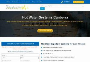 Hot Water Canberra - Hot water problem? Call our hot water Canberra plumber specialist. We service & install Electric, Solar and Gas hot water systems in Canberra areas.