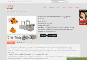 Continuous Sweet Potato Chips Frying System Machine - Continuous frying system machine is a fully automatic machine with low energy consumption, simple operation,high efficiency, and is deeply favored by food processing companies.