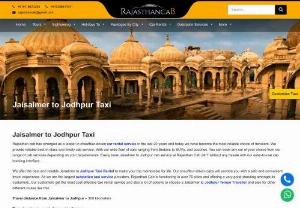 Jaisalmer to Jodhpur Taxi | Jaisalmer to Jodhpur Cab - Book Jaisalmer to Jodhpur taxi online at best price and relax. Rajasthan Cab provides most reliable and affordable cab service on this route. Price starts Rs. 9/Km