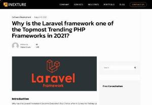 Why is the Laravel framework one of the Topmost Trending PHP Frameworks in 2021? - Laravel Development is one of the most used programming languages in the tech world from the last few years. PHP is the ideal framework for developing websites and applications. The language is relatively stable and secure, and it has grown a lot since its release.