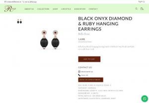 Buy Luxury Black Onyx, Ruby and Diamond Earrings Online at Rose - Shop the latest collection of Luxury Black Onyx, Ruby, and Diamond Earrings Online at Rose. India's finest jewelry brand. Rose has a wide range of designer diamond earrings that are made from precious gemstones. Shop Now!