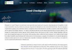 Used Checkpoint - It is a type of next generation network security device. It provides the best security to the other devices in a network. It is a type of firewall. Buying a new checkpoint may be costly, so go for a used checkpoint. Used checkpoints are not old model devices, but they are second hand devices. The main advantage of buying a refurbished checkpoint is, you will get it at a cheap price. Also the parts are easily available in the markets. We at Green IT Soluzione provide excellent quality used...