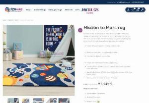 Mission to Mars rug - Rockets, Stars, and Mission to Mars, that is what the little ones dream of! Featuring the 
