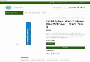 Smyle Sviz Minto Natural Mouth Freshner Spray (Cool Mint) - Smyle Sviz Minto Natural Mouthfreshner pocket spray, enriched with cool mint flavor lightens your temper and decreases horrific breath with its a hundred seventy-five clean mouth freshener sprays. To control horrific breath and provide a sprint of freshness in your mouth, continually convey with you Sviz Minto Fresh Mouthfreshner cool mint flavor spray.