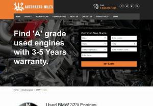 Remanufactured BMW 323i Engines in USA| Order Now To Get 25% Off - Get the best deals on Complete BMW 323i Engines for sale in the USA. You are buying high-quality BMW 323i engines in the United States, we have all BMW 323i models 1998, 1999, 2000, and 2006 to 2011 engines from the best BMW 323i engines providers company in USA Best Warranty in The Industry.