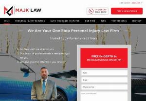 MAJK Law - Our team of experienced Personal Injury Attorneys at MAJK Law has protected the rights of thousands of accident and injury victims in and around Los Angeles County. We have helped countless victims of car, motorcycle, and truck accidents gain the compensation they deserve. Contact us 24/7.