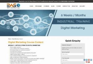 Digital Marketing training in Panchkula - EasyWeb Solutions provide the best Digital Marketing training in Panchkula, Zirakpur to the students who are interested to build their career in Digital Marketing. In the training of Digital Marketing we will cover SEO, SMO, PPC, SMM, Affiliate Marketing, ORM, etc.