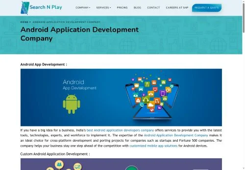 Screenshot of Website Development, Mobile App Development - Search N Play | SNP