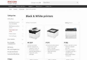Black and White Printers - Ricoh's reliable range of black and white printers has an option for every office, no matter what level of capacity you need them to meet. See our options here.