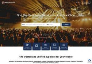 Eventspedia - India's Largest Service Professionals Hub - Eventspedia - India's Largest Service Professionals Hub. Completely dedicated to suppliers, service providers, artists, event technical, stage, event infrastructure, virtual events platform, venues, etc.