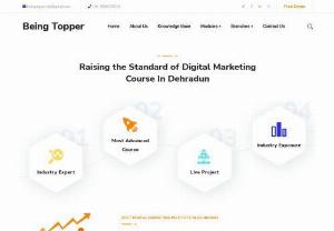 Digital marketing Course in Dehradun - Being Topper Digital Marketing Institute in Dehradun is famous for its quality classroom training. As we all know, nowadays there is a Digital Revolution in India. All the businesses are moving towards digital platforms and it is a must to build digital skills to compete in the market and take your business to new heights. Being Topper Digital Marketing Institute in Dehradun is one of the best digital marketing institutes in India. You will get experience on live projects with a dedicated...