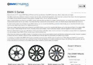 BMW 5 Series Wheels - Browse the list of all BMW 5 Series Wheels and Specifications. Find BMW wheel sizes, offsets, and wheel parts at BmwStyleRims.com | OEM BMW WHEELS