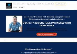 Quahlity Designs - We get your dreams into reality by creating websites and discuss together your exact business proposal. I have built a online business and a affiliate business in several niches. But I wanted to try to start my own business. This got me to do what I knew best and what I am passionate about. This is what I help others with around the globe at a daily basis.