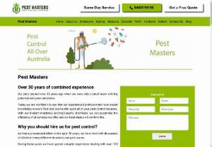 PestMasters - Pest Masters is a trusted name for offering effective pest control services in Melbourne. Our professionals are smart and certified to offer you comprehensive measures against unwanted pests at your home or commercial property.