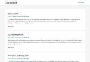 cablesport.net - Cablesportdotnet is a question-answer platform that answers all your sports related questions. It allows people to share and grow the world's knowledge.
If you are sports lover, then this website is for you. Get all your sports related answers here.

Cablesportdotnet is for a person of any age. Whether you are a child or an old person, the love of sports will bring you here on Cablesportdotnet.
You can find thousands of sports related topics here that give a vast information on any kind of..