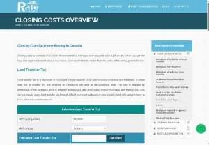 Screenshot of Closing Costs Calculator BC