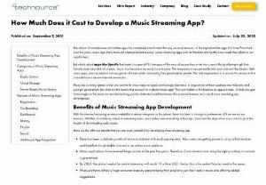 Music Streaming App Development Cost - Music streaming apps such as Pandora and Spotify have made their place in our regular lives. Here are the essential features and music streaming app development cost.