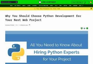 Why You Should Choose Python Development for Your Next Web Project - Is Python the right choice for web development projects? Find out what makes Python a great fit for your web tech stack and what you should look out for.