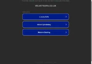 Screenshot of Velvet Sofa: Quality Sofa Manufacturers