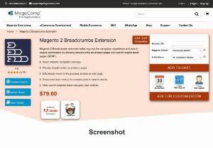 Magento 2 Breadcrumbs - Magento 2 Breadcrumbs extension enables the admin to enhance the user experience for the website by exhibiting breadcrumbs on the product page and the search engine results page.
