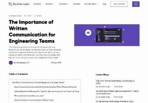 The Importance of Written Communication for Remote Engineering Teams - Written communication, leads to an open sharing of thoughts and ideas among engineering teams that gives birth to great things.