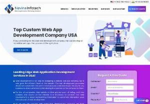 Find the best web App Development company in USA for your business - Web apps are the best way for marketing your business because web applications can be accessed on any device such as mobile, tablet, PCs, and much more. Web apps don't take much space, you don't need to install a web app for accessing it, you just need to open it on your web browser. Web apps can create a good impression on your clients and customers. 

For developing it is essential to hire a web app development company in the USA, who can help you to develop your web app.