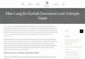How long do eyebrow extensions last - When you think about eyelash extensions, the first thing that you think of is how long the extensions will last? The life of eyelash extensions is contingent on the growth cyecle that makes up the natural lashes cycyle. Since extensions are tied to the lash the lash, they can will last for as long as your normal growth process. Typically, eyelash extensions last between 6 and 8 weeks.