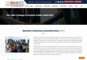 BBA college in Greater Noida - The Bachelor of Business Administration, abbreviated and also known as BBA, is one of the most popular and demanding 3-Year Full-Time undergraduate (UG) degree course in general management after 10+2. This course is open to students from all the three streams: Science, Commerce and Humanities.