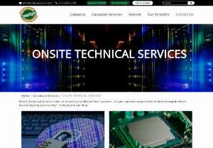 ONSITE TECHNICAL SERVICES - CompuCycle - Our on-site data destruction services comprise hard drive destruction, hard drive shredding, and data erasure. We ensure that the data has been destroyed securely.
