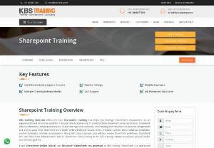 Best Sharepoint Training - Learn SharePoint Online (cloud) and Microsoft SharePoint (on-premise) at KBS training. SharePoint is a web-based collaboration platform, a content management system, and a framework for document management that enables users to collaborate and share information through the enterprises.