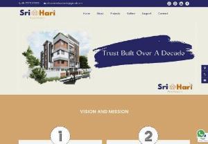 Apartments For Sale In Poonamallee - At Sri Hari Developers, we make our customers more reliable and comfortable where in turn we undergo lots of pain and efforts to tangible reality for you. We help you find a better dream of owning a house at affordable price. So go ahead and dream big because we are here to take care of your future Homes.
