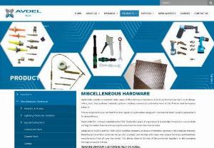 Aircraft Hardware Suppliers - Avdel India is a leading aircraft hardware supplier. We supply a complete wide range of miscellaneous hardware from its authorized partners' such as clamps, rollers, nuts, fuel systems, hydraulic systems, heaters, connectors, and many more to the aviation and aerospace industry.
