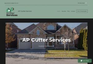 AP Gutter Service - We offer a variety of services including Gutter Replacement, Gutter Cleaning, Gutter Repairs, Pressure Washing, Downspout Cleanings, Deck Maintenance, Lawn & Yard Work, Roof Cleaning, Roof Ice/Snow Removal, Snow Removal, Outdoor Residential Window Cleaning