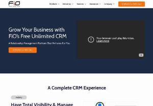 Free CRM Software for Businesses - FiO Provides Unlimited Free CRM. It has something for everyone on your team from Sales, Marketing, and Support Services. With the easy-to-use free FiO CRM, you'll never have to manually update reports or wonder how your teams is tracking toward quotas.

Eliminate expensive and difficult Customer Relationship Management software that needs full-time experts to help you manage it.

Act now to get started using the most lightweight and robust CRM that you've ever seen...completely free of...