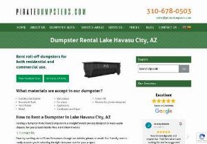 Hire Dumpster Rental in Lake Havasu City, AZ for Your Business - Estimating the dumpster size for a dumpster rental Lake Havasu City can be a tough task. It solely makes sense to rent a Dumpster in Lake Havasu City when there's enough waste, trash, and junk to fill a temporary Dumpster.

Leasing a Dumpster is fitted to businesses. The World Health Organization would need semi permanent contracts whereas dealing with a short-lived Dumpster is a lot appropriate for residential projects.