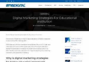 Digital marketing strategies for educational institutions - Get here latest information about digital marketing strategies for educational institutional.
Because the student community takes up a huge chunk of people who use internet on daily basis. internet is the to go place for everyone, especially students...For more details visit here...
