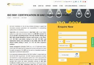 ISO 9001 certification consulting service in UAE | TopCertifier - ISO 9001 is crucial in UAE as it helps define the standards of the quality management system (QMS) that companies need to follow. Through ISO 9001 compliance, business firms can work on their resources, assets, working methods, procedures, and social elements that ensure market authority and consumer satisfaction. We are one of the handful professional consulting companies with global customer and provide hassle free certification process.