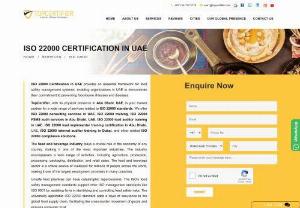 ISO 22000 certification consulting service in UAE | TopCertifier - ISO 22000 is crucial for implementing a food safety management system that can ensure the safety of food products so that people find them healthy for consumption. ISO 22000 Certification in UAE is one of the many services offered by TopCertifier, the global consulting and certification solutions provider. ISO 22000 certification makes the organization have strict control over the presence of any hazards in the food materials at the time of consumption.