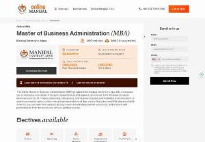 Earn an MBA degree online | Manipal University Jaipur - Gain the most demanded professional skills in this online MBA degree. Learn from national and international faculty members, and earn a UGC recognized degree from a NAAC A+ accredited university. Boost your career from the convenience of your home.