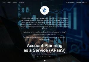 Account Planning as a Service (APaaS) - Providing Account Plans for Small Businesses in the Government Contracting Industry.