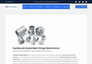 Hastelloy B2 Socket Weld Fittings Manufacturer in India - Sachiya Steel International is one of the Leading Manufacturer And Exporter of High Quality Hastelloy B2 Socket Weld Fittings, which has very good resistance to pitting and stress corrosion cracking. These Hastelloy B2 Forged Socket Weld Elbow Fitting is an additional member of the Ni - Mo - family of alloys with a special chemistry designed to achieve a level of thermal stability greatly superior to that of other alloys.