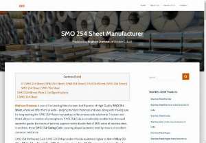 SMO 254 Sheet Manufacturer in India - Ninthore Overseas is one of the Leading Manufacturer And Exporter of High Quality SMO 254 Sheet, where we offer them in wide - ranging standard thickness and sizes, along with making sure for long working life.